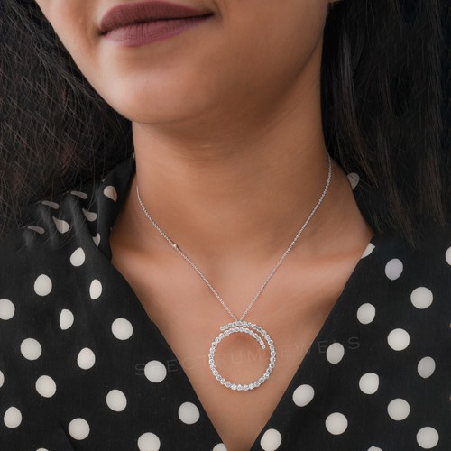 Pendentif rond diamant - pendentif,