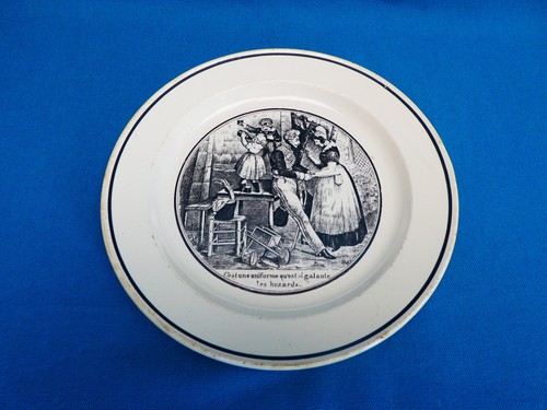 Début xix assiette parlante - assiette,