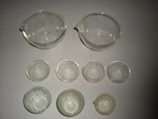 Lot de 9 capsules d'évaporation materiel  chimie laboratoire scolaire expérience