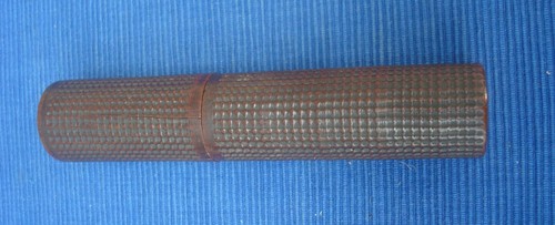 V47 etui bois ancien décoré - etui,