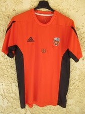 Maillot F.C LORIENT porté n°12 football training ADIDAS orange shirt jersey S