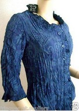 Chemisier Cintré DAMART effet froissé. Avec volants. Joli imprimé.  T40 Neuf+