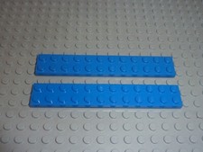 2 x LEGO Bleu Plate 2x12 ref