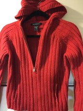 Abercrombie & Fitch Full Zip Hoody Girls Jacket Red Size L