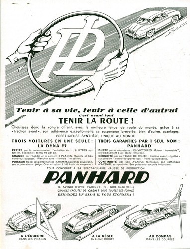 Publicité ancienne voiture