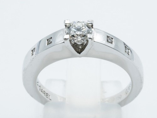 Bague blanc 18k - or,