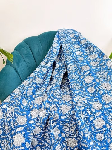 Indien bleu floral - floral, reine