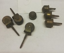 Lot pièces ameublement Vintage, roues en laiton/bois (4)