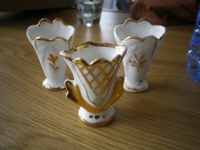 lot   3 vase faïence  cornet