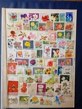 + de 60 Timbres Fleurs ( lot
