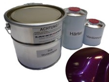 1 Litre Set 2K Peinture Foncé Violet Métallique Aucun Vernis Tuning Tendance $