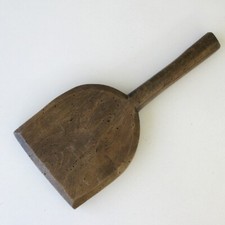 Très Ancien Battoir à linge  en Bois - Art Populaire-Lavandière -Longueur 36 cm