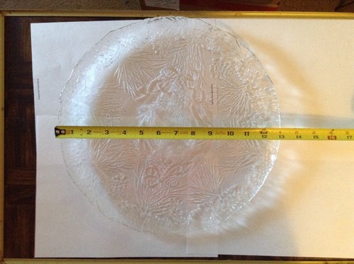 Round clear glass platter