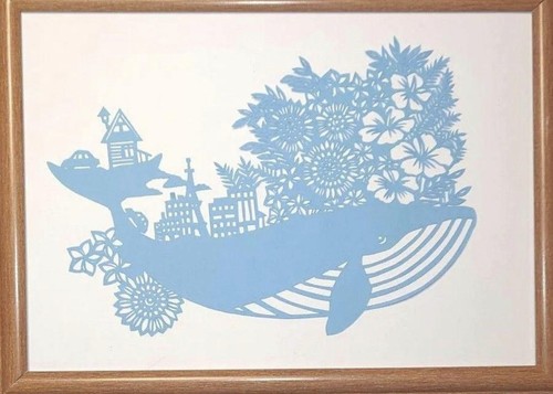 Découpe papier kirie whale - de,