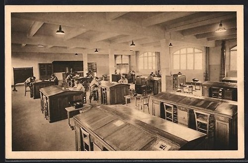 Cpa reims école - reims,,