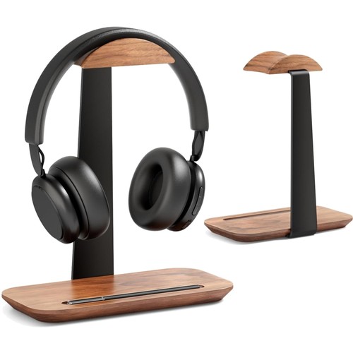 Support casque bois - , noyer