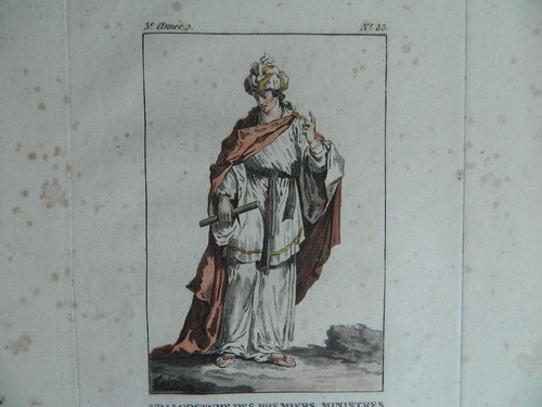 Gravure couleurs costume des - couleurs,