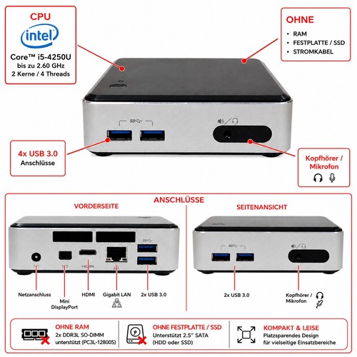 Intel nuc d54250wyk mini - d54250wyk, pc
