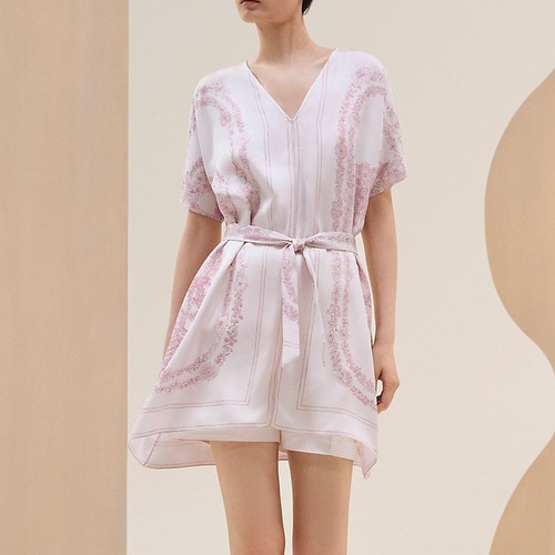 Hermes robe tunique soie à - hermes,
