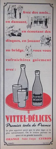 Publicité 1957 soda vittel - soda,