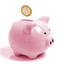 Tirelire cochon classique mignon avec pièces en céramique, fait parfait, déco...