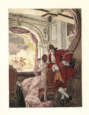 Auguste LEROUX . Casanova. la Fenice à Venise ! gravure sur  papier JAPON !