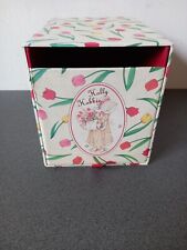 VINTAGE Boite Coffret Carton À Tiroir HOLLY HOBBIE Décor Tulipes  14 CM X 18 CM