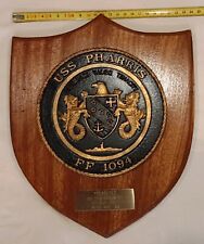 US NAVY Tape de Bouche USS PHARRIS Plaque plâtre Marine USA ORIGINAL VINTAGE
