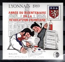 TIMBRE BLOC  CNEP N°  11   SALON PHILATELIQUE LYONNAIS 1989  SURCHARGE.