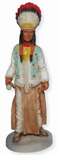 Figurine D'Indien Jicarilla Apache H 19 Cm Avec Coiffe Castagna