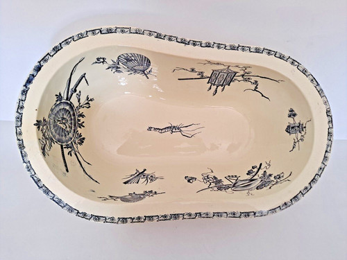 Ancien bidet faïence motif - ancien,