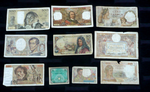 Lot 10 billets - :,