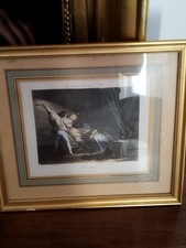 Ancien Cadre Estampe Le Verrou Peint Par Fragonard du XVIIIe 