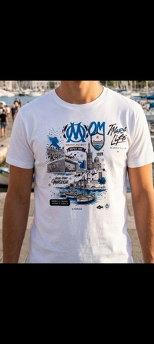 Marseille shirt homme blanc - marseille, t-shirt