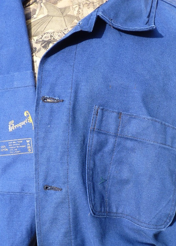 Ancienne veste bleu travail - ancienne,