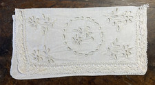 Broderie et dentelle anciennes - Pochette Porte-serviette -  début XXème