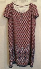 Robe droite bleue et rose T38 doublée (2203078) 