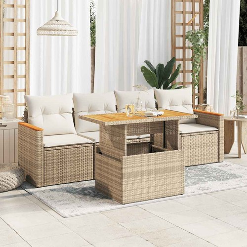 Salon jardin avec coussins - jardin,