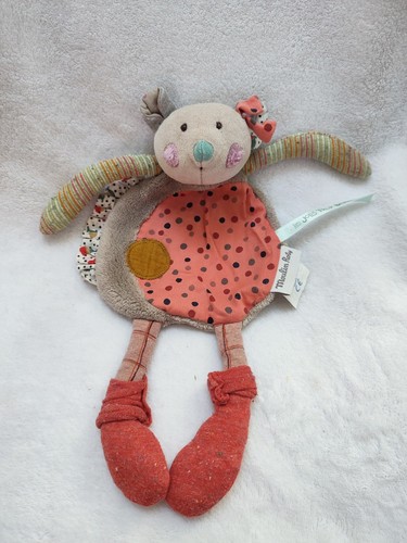 Doudou plat rond - rond, beige