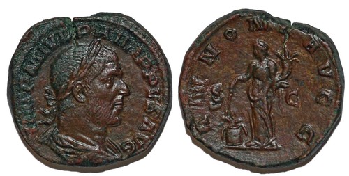 Philippe ier arabe sesterce - philippe,