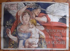AFFICHE ORIGINALE 1914-1918  3e EMPRUNT DE LA DEFENSE NATIONALE par Besnard 1917