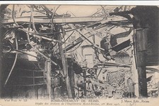 CPA GUERRE 14-18 WW1 REIMS 121 dégâts des ateliers imprimerie matot-braine 1915