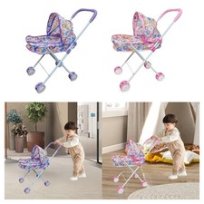 Poussette pour Poupée Landau de Jouet Chariot Pliable Jeu D'Imitation avec