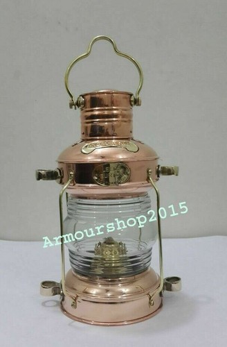 Lampe pétrole ancre laiton - lampe, à
