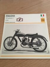 Innocenti 125 Lambretta 2T course 1949 Carte moto Collection Atlas Italie