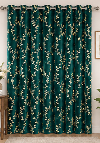 Rideaux verts tissu - verts, velours