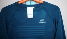 12 ans t-shirt athlétisme bleu manches longues Kalenji passe-pouce aux poignets