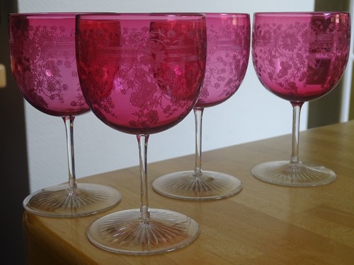 Anciens verres vin cristal - a,