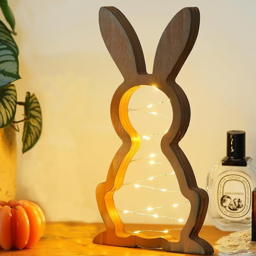 Lapin bois avec - avec, guirlande