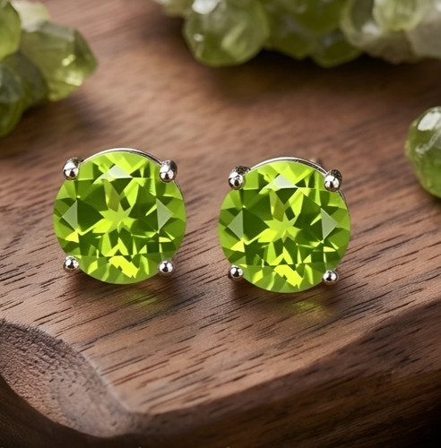 Natural peridot round - peridot, 2.00